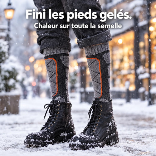 Chaussettes chauffantes rechargeables