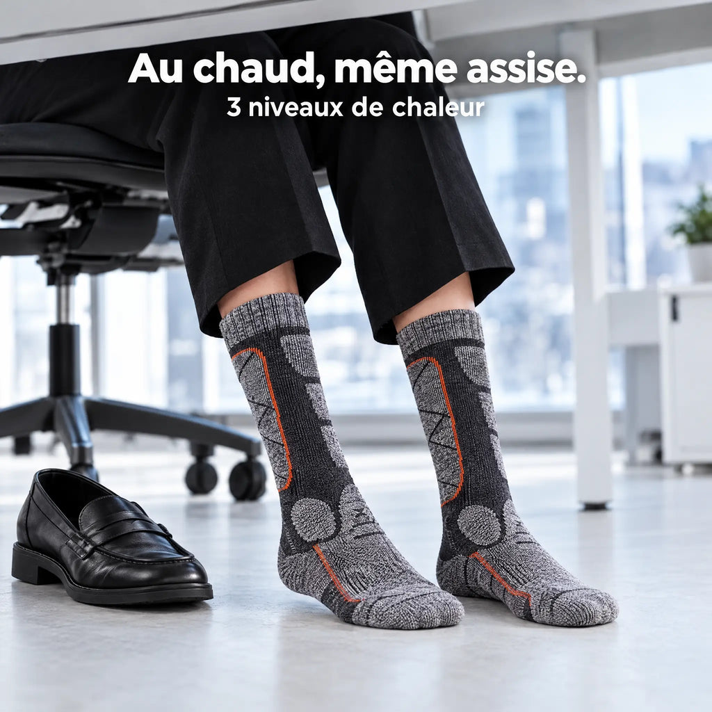 Chaussettes chauffantes rechargeables