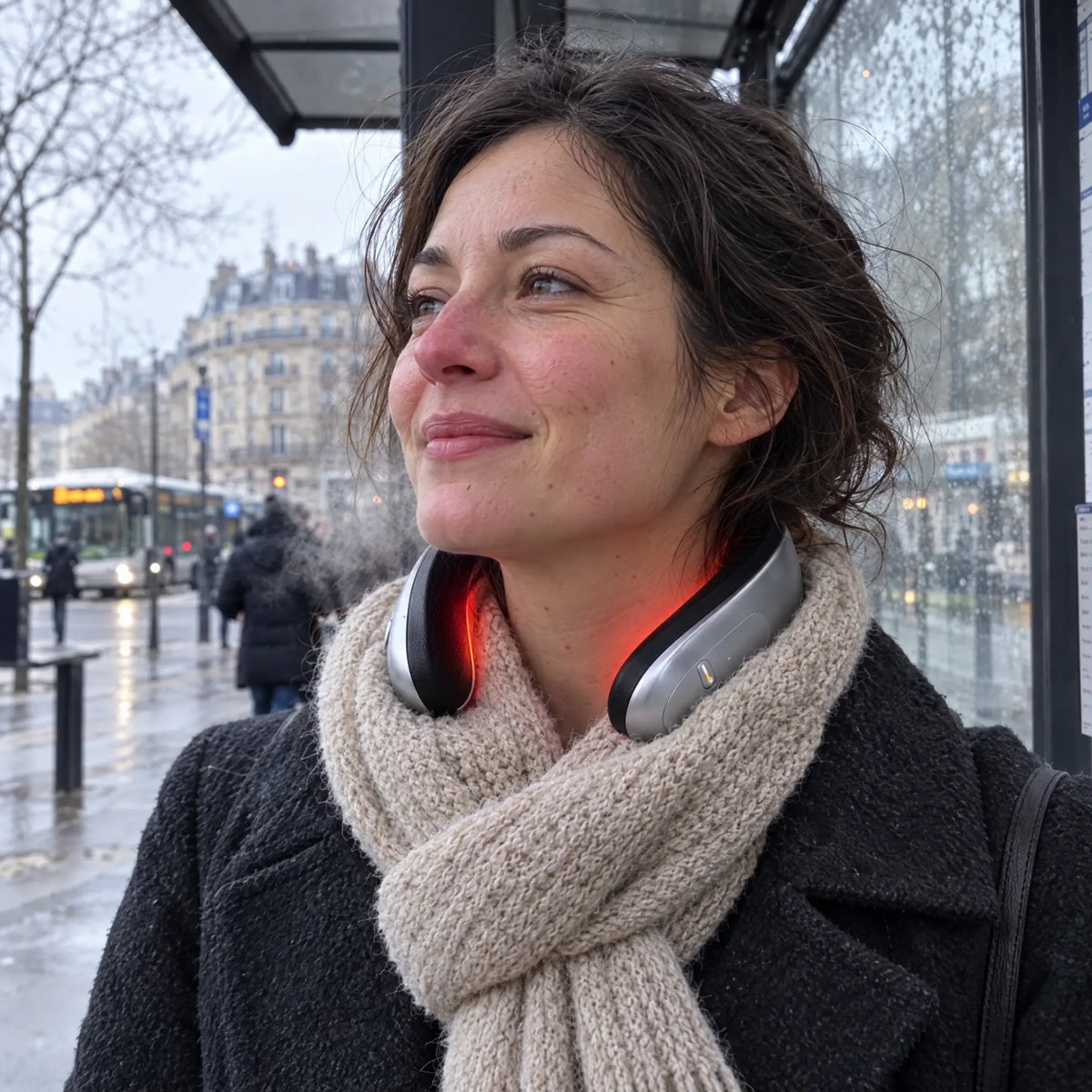 Cache-cou chauffant sans fil
